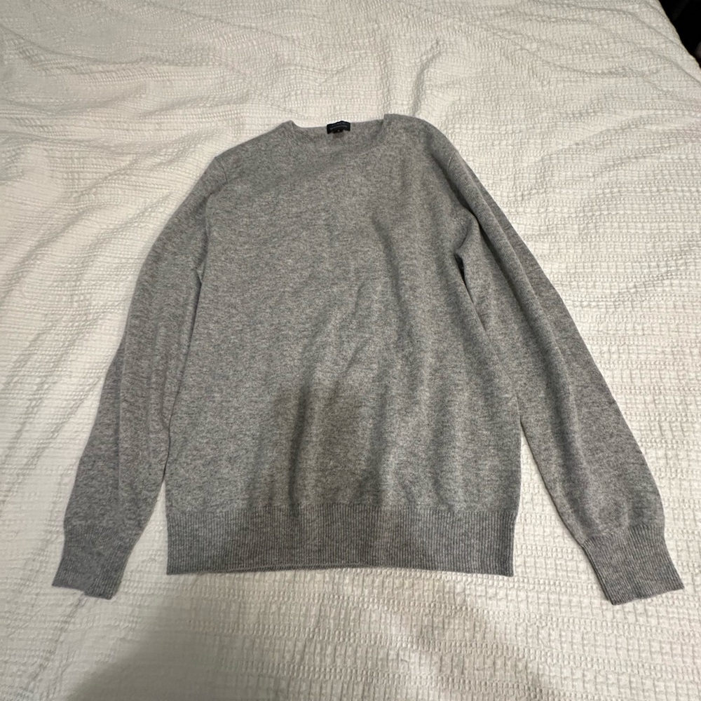 Men's Gray Cashmere Sweater